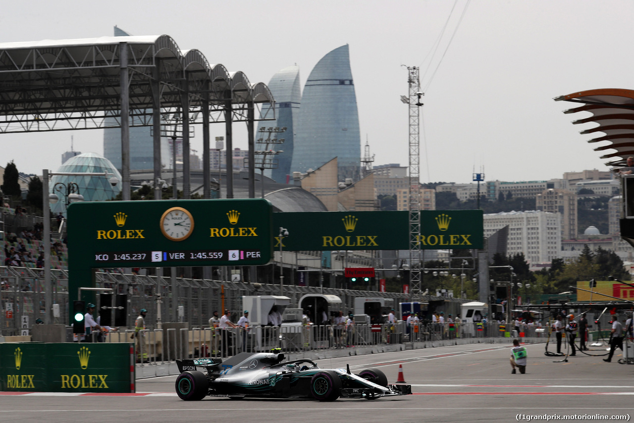 GP AZERBAIJAN, 27.04.2018 - Prove Libere 1, Valtteri Bottas (FIN) Mercedes AMG F1 W09
