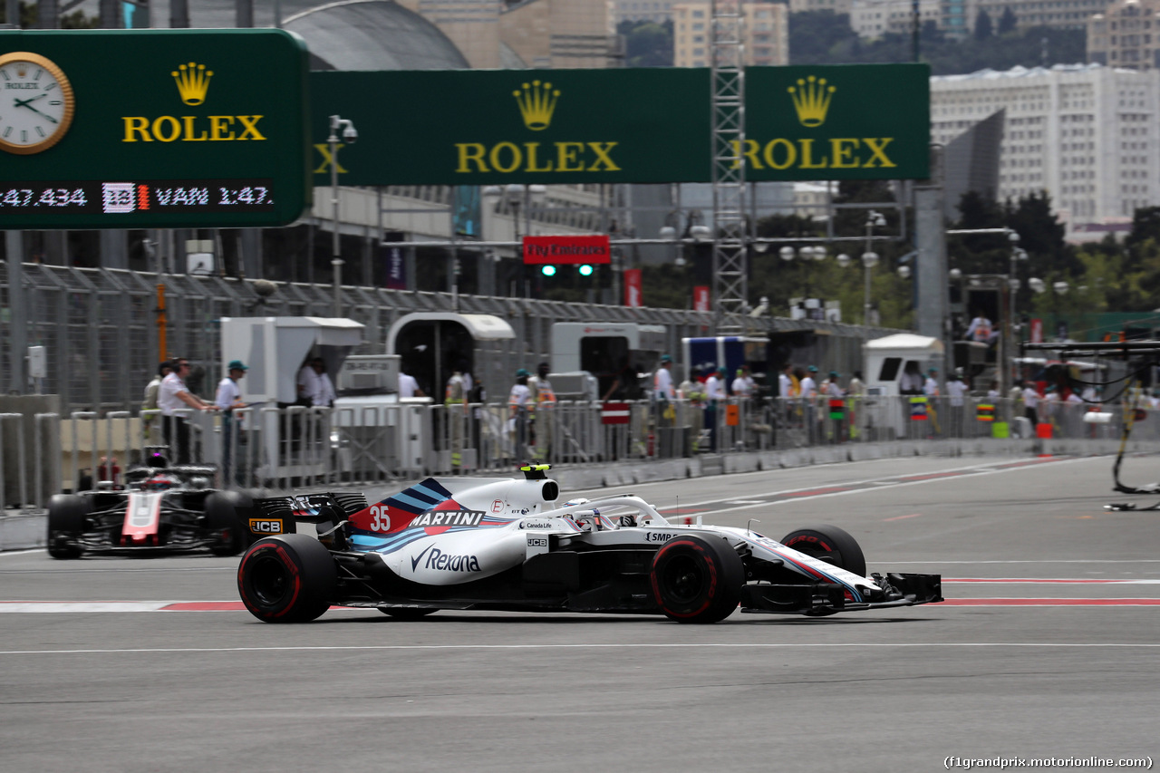 GP AZERBAIJAN, 27.04.2018 - Prove Libere 1, Sergey Sirotkin (RUS) Williams FW41