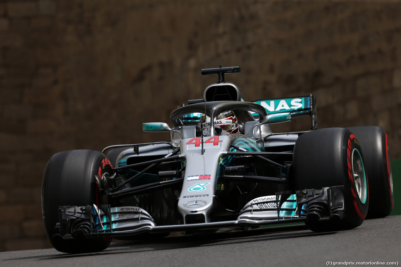 GP AZERBAIJAN, 27.04.2018 - Prove Libere 1, Lewis Hamilton (GBR) Mercedes AMG F1 W09