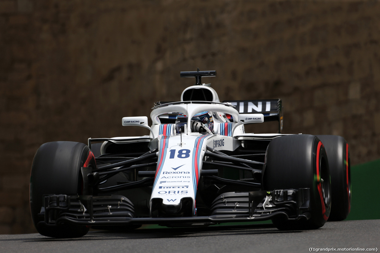 GP AZERBAIJAN, 27.04.2018 - Prove Libere 1, Lance Stroll (CDN) Williams FW41