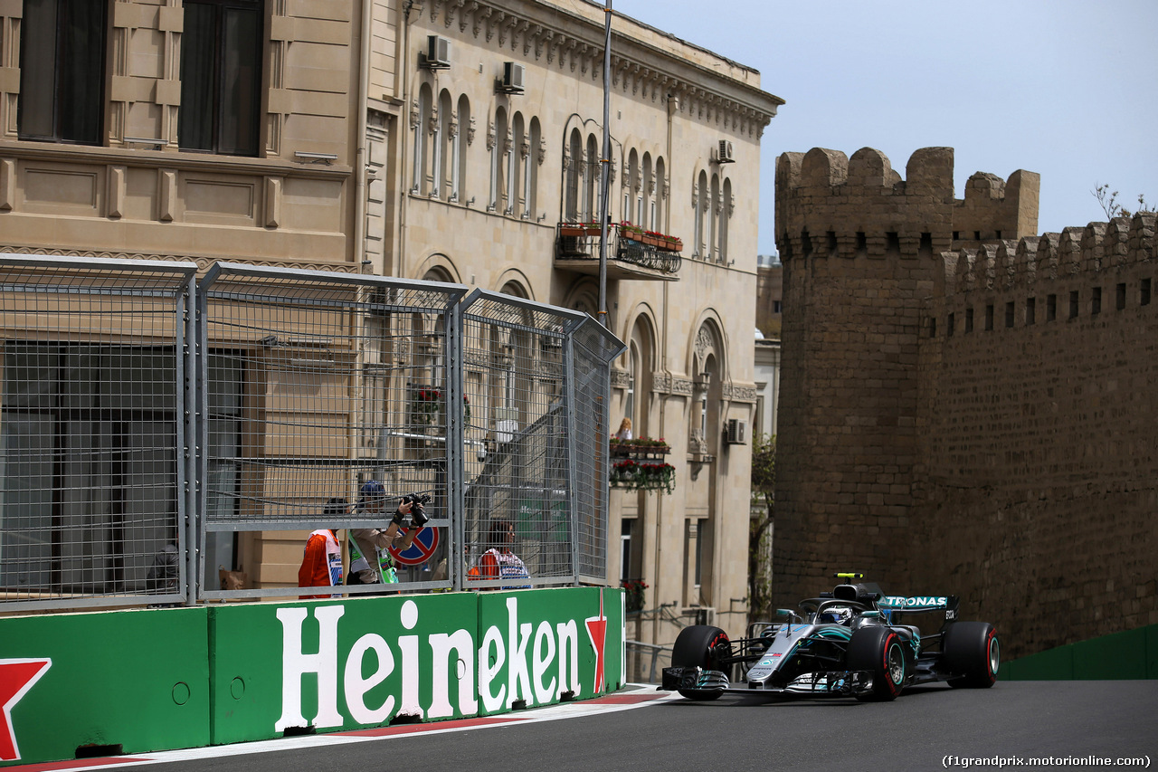 GP AZERBAIJAN, 27.04.2018 - Prove Libere 1, Valtteri Bottas (FIN) Mercedes AMG F1 W09