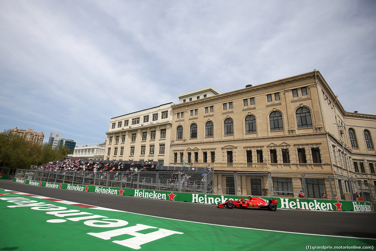 GP AZERBAIJAN, 27.04.2018 - Prove Libere 1, Sebastian Vettel (GER) Ferrari SF71H