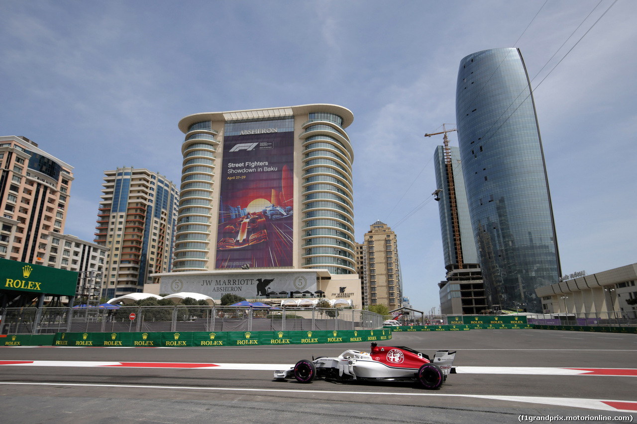 GP AZERBAIJAN, 27.04.2018 - Prove Libere 1, Marcus Ericsson (SUE) Sauber C37