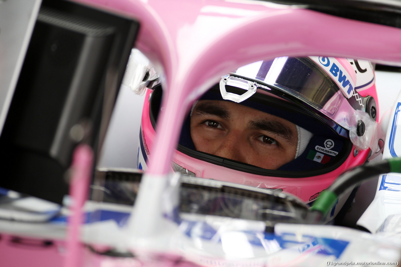 GP AZERBAIJAN, 27.04.2018 - Prove Libere 1, Sergio Perez (MEX) Sahara Force India F1 VJM011