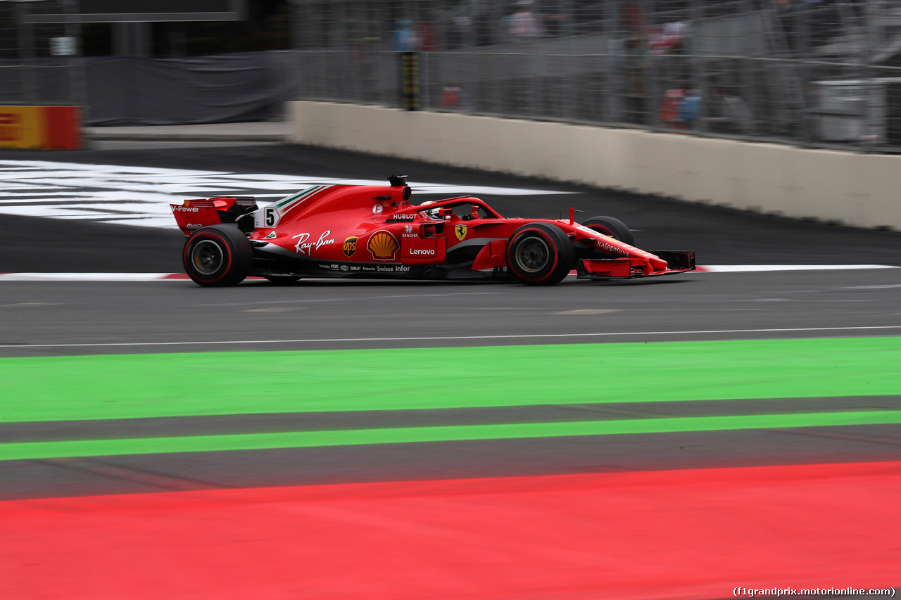 GP AZERBAIJAN, 27.04.2018 - Prove Libere 2, Sebastian Vettel (GER) Ferrari SF71H