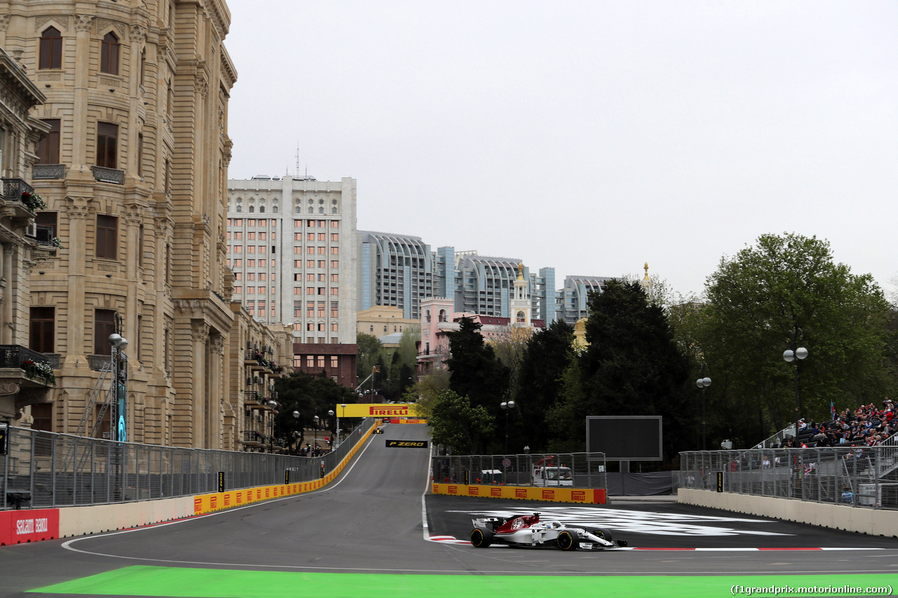 GP AZERBAIJAN, 27.04.2018 - Prove Libere 2, Marcus Ericsson (SUE) Sauber C37