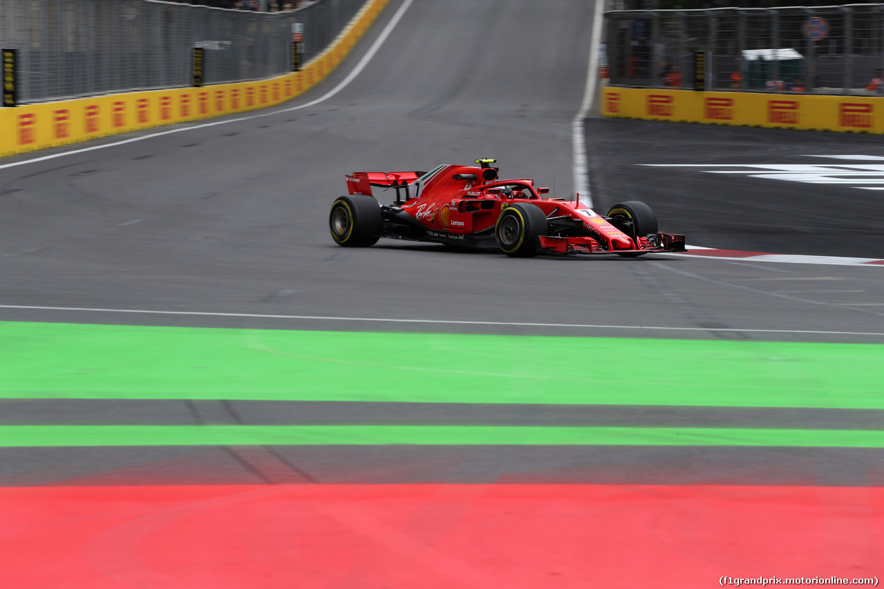 GP AZERBAIJAN, 27.04.2018 - Prove Libere 2, Kimi Raikkonen (FIN) Ferrari SF71H