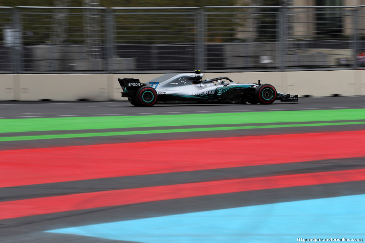 GP AZERBAIJAN, 27.04.2018 - Prove Libere 2, Valtteri Bottas (FIN) Mercedes AMG F1 W09