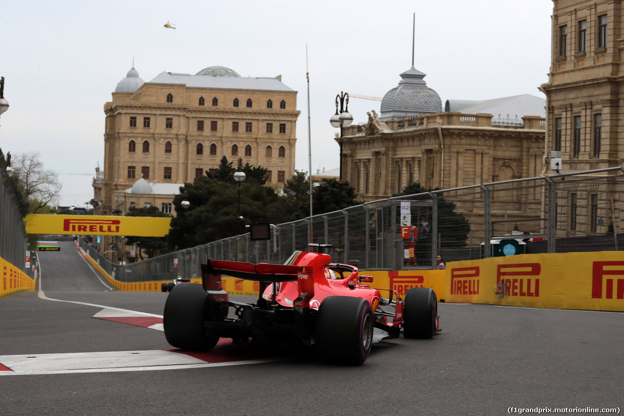 GP AZERBAIJAN, 27.04.2018 - Prove Libere 2, Sebastian Vettel (GER) Ferrari SF71H