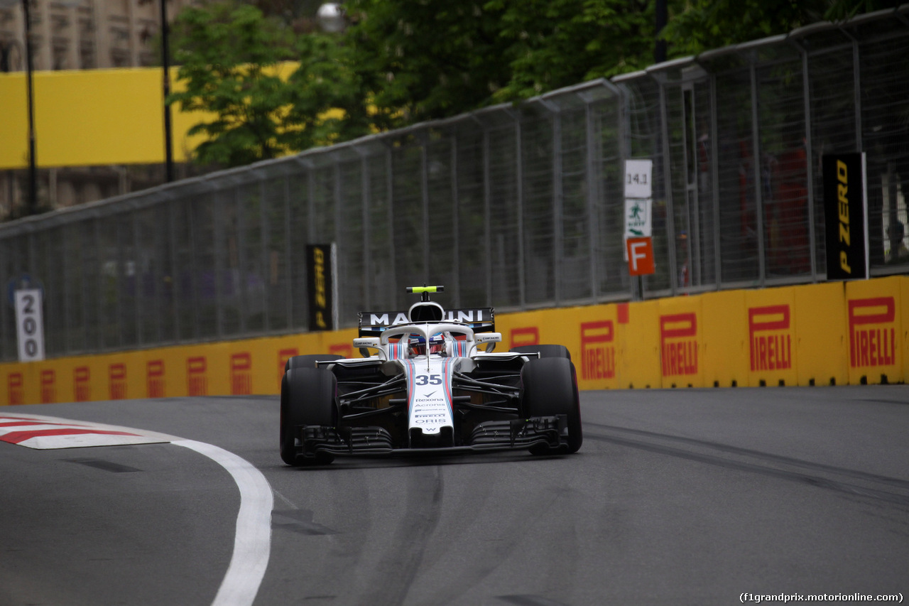 GP AZERBAIJAN, 27.04.2018 - Prove Libere 2, Sergey Sirotkin (RUS) Williams FW41