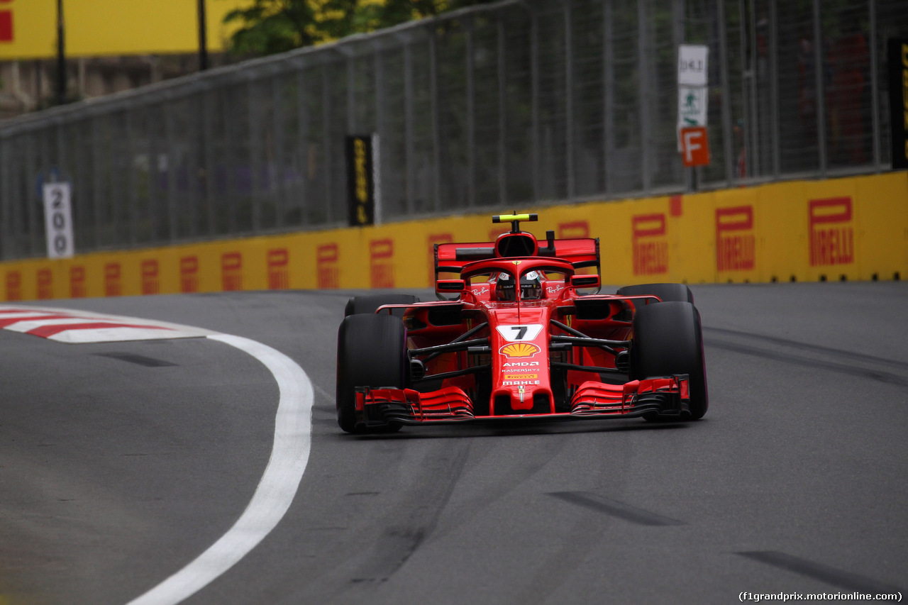 GP AZERBAIJAN, 27.04.2018 - Prove Libere 2, Kimi Raikkonen (FIN) Ferrari SF71H