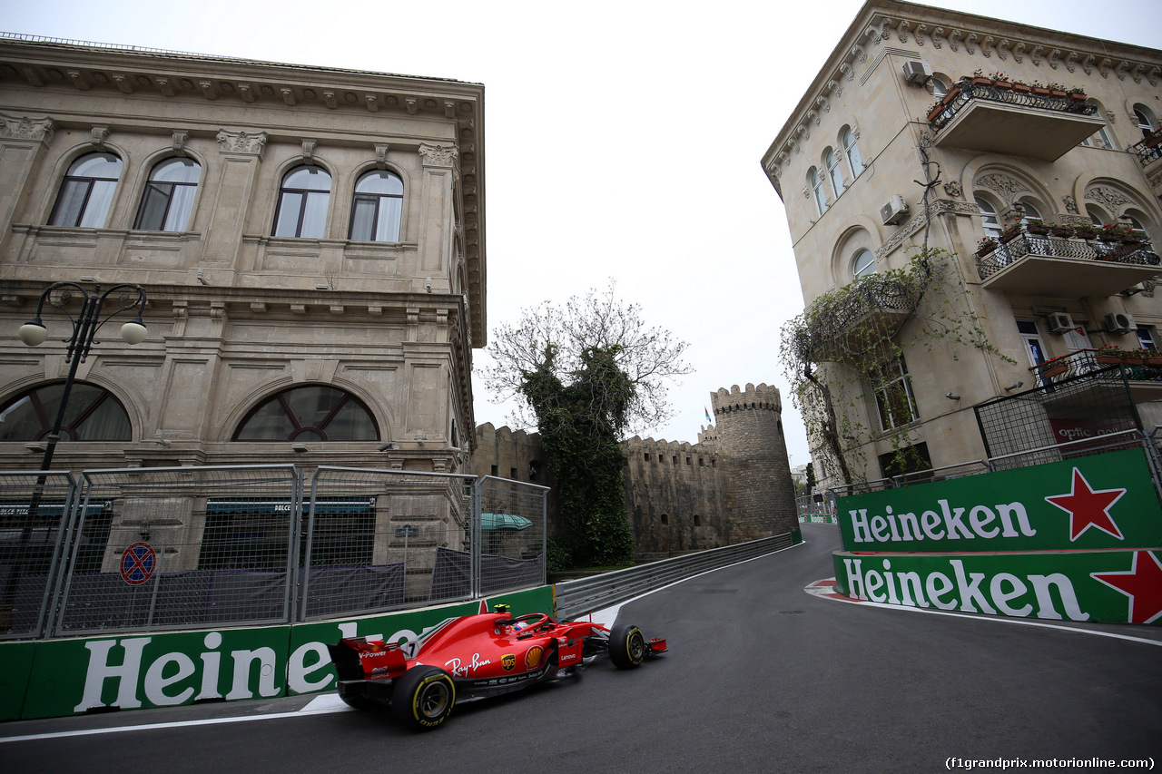 GP AZERBAIJAN, 27.04.2018 - Prove Libere 2, Kimi Raikkonen (FIN) Ferrari SF71H