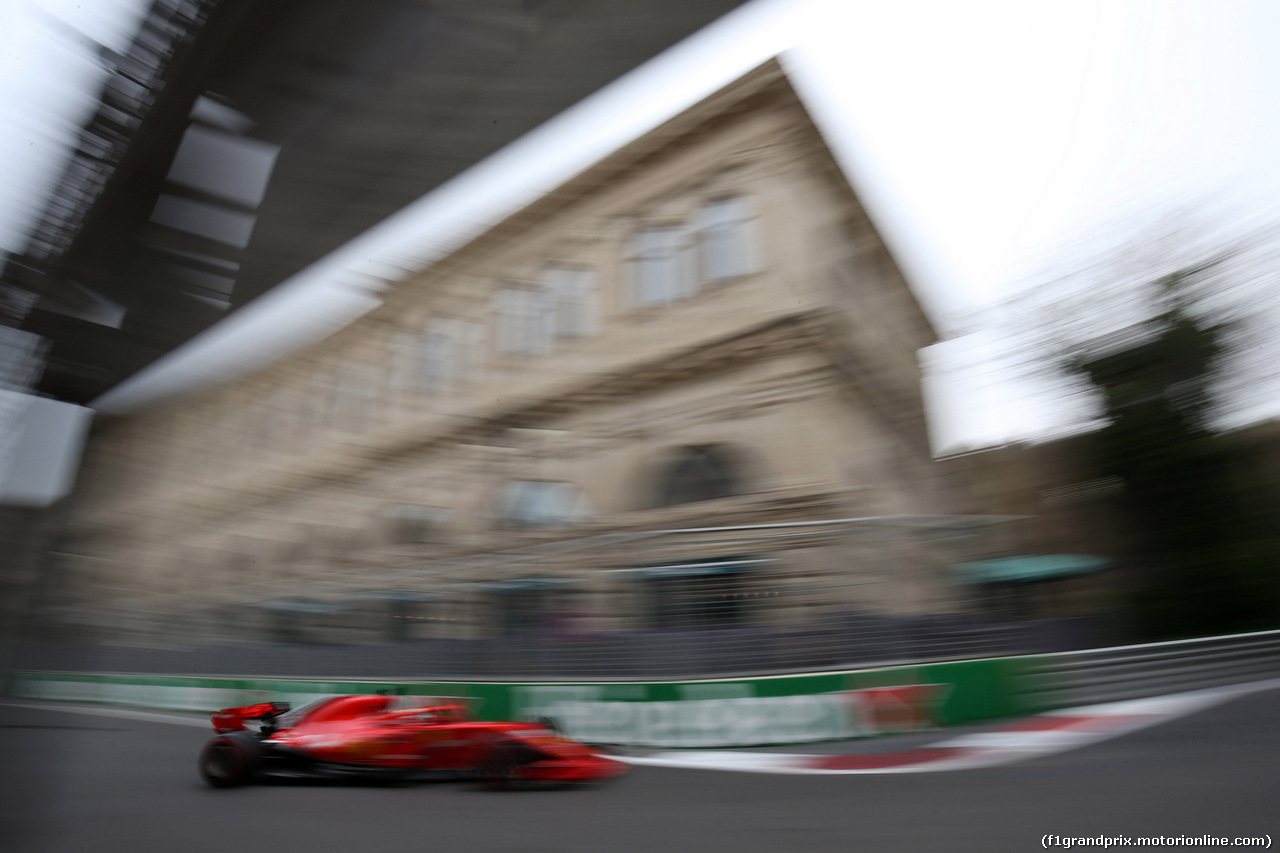 GP AZERBAIJAN, 27.04.2018 - Prove Libere 2, Sebastian Vettel (GER) Ferrari SF71H