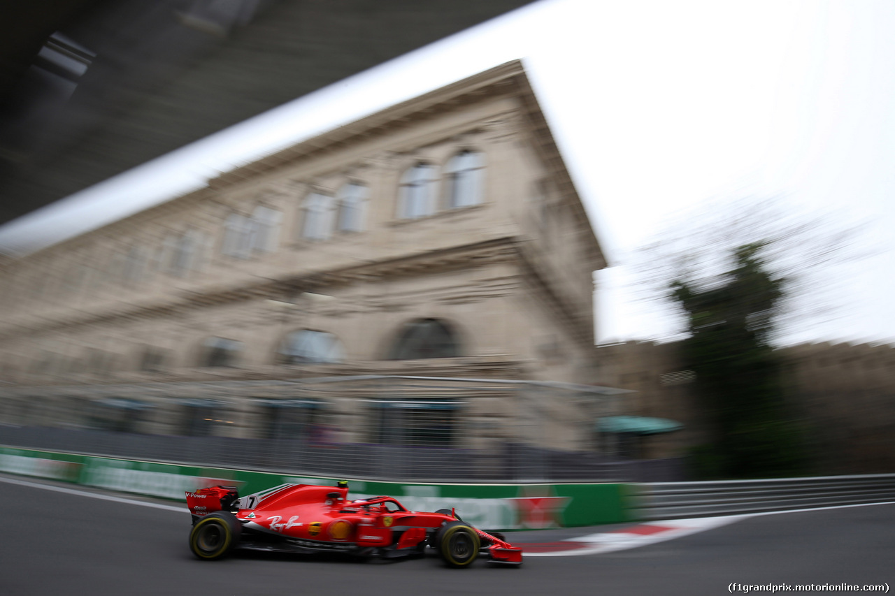 GP AZERBAIJAN, 27.04.2018 - Prove Libere 2, Kimi Raikkonen (FIN) Ferrari SF71H