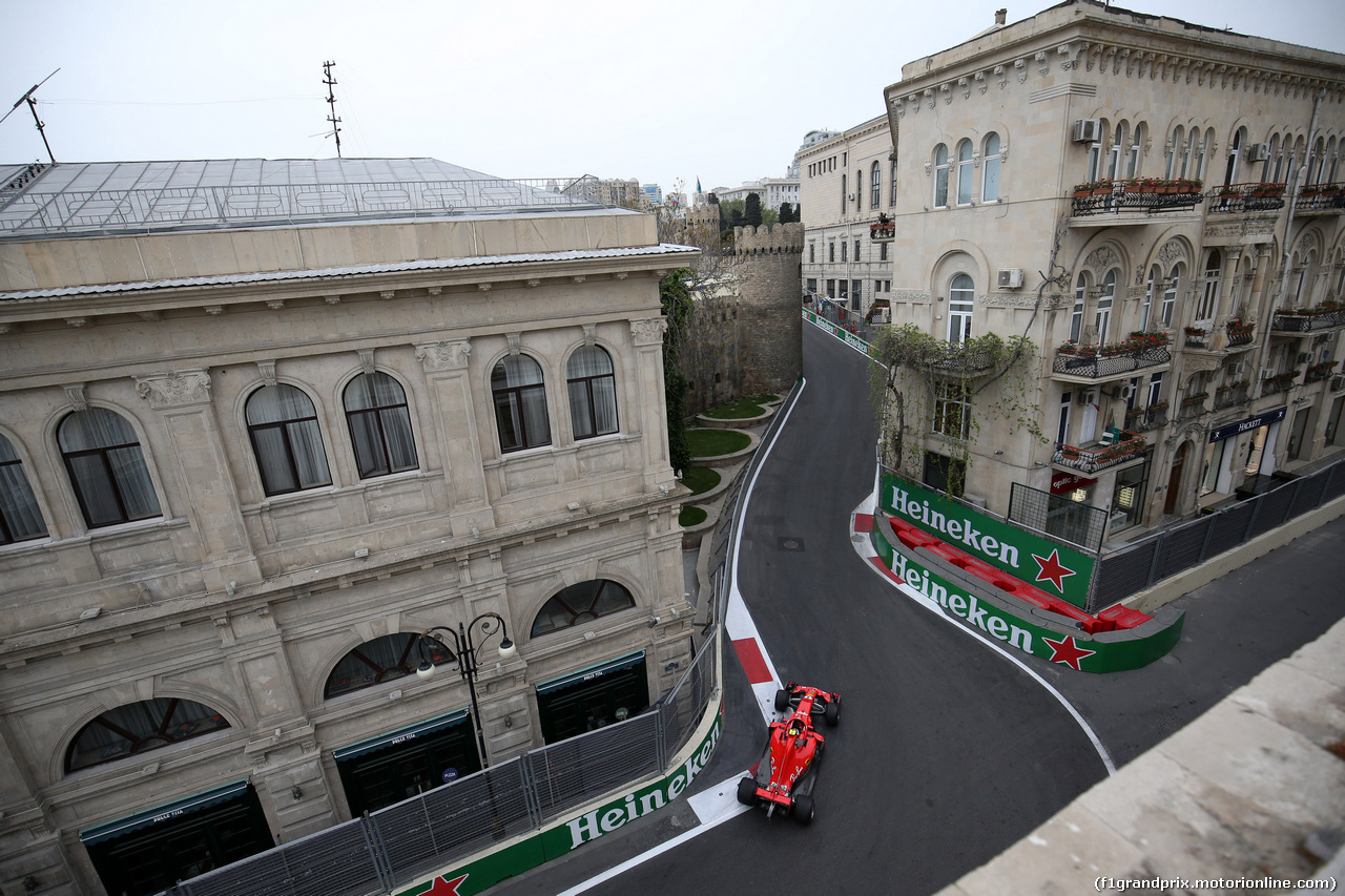 GP AZERBAIJAN, 27.04.2018 - Prove Libere 2, Kimi Raikkonen (FIN) Ferrari SF71H