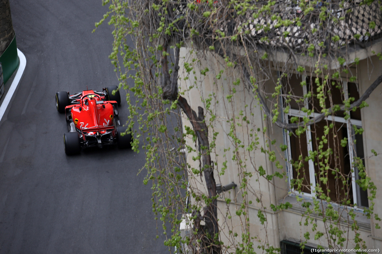 GP AZERBAIJAN, 27.04.2018 - Prove Libere 2, Kimi Raikkonen (FIN) Ferrari SF71H