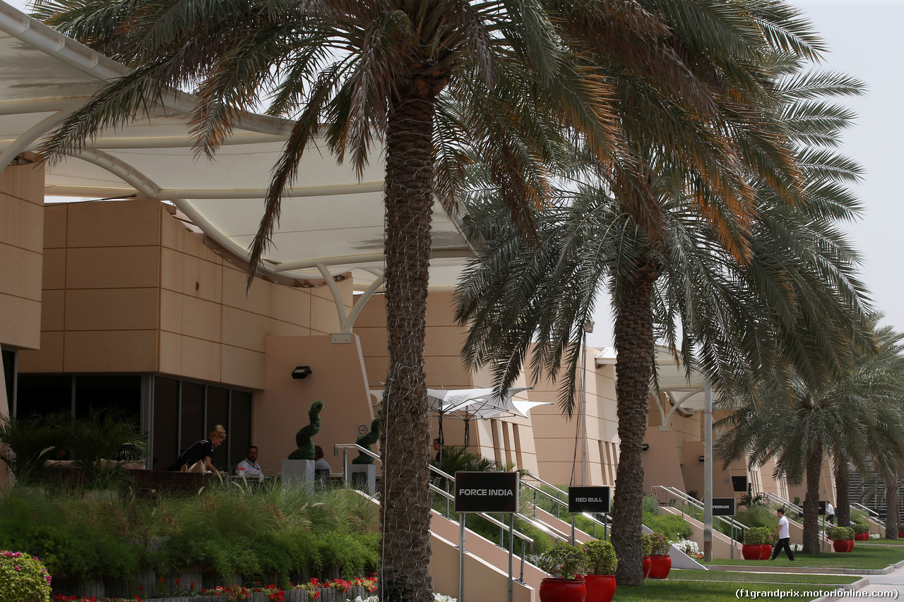 GP BAHRAIN, 08.04.2018 - The paddock