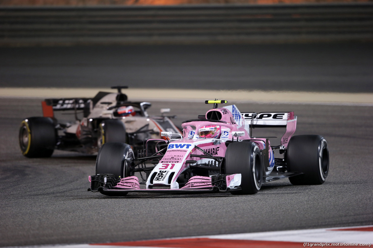 GP BAHRAIN, 08.04.2018 - Gara, Esteban Ocon (FRA) Sahara Force India F1 VJM11