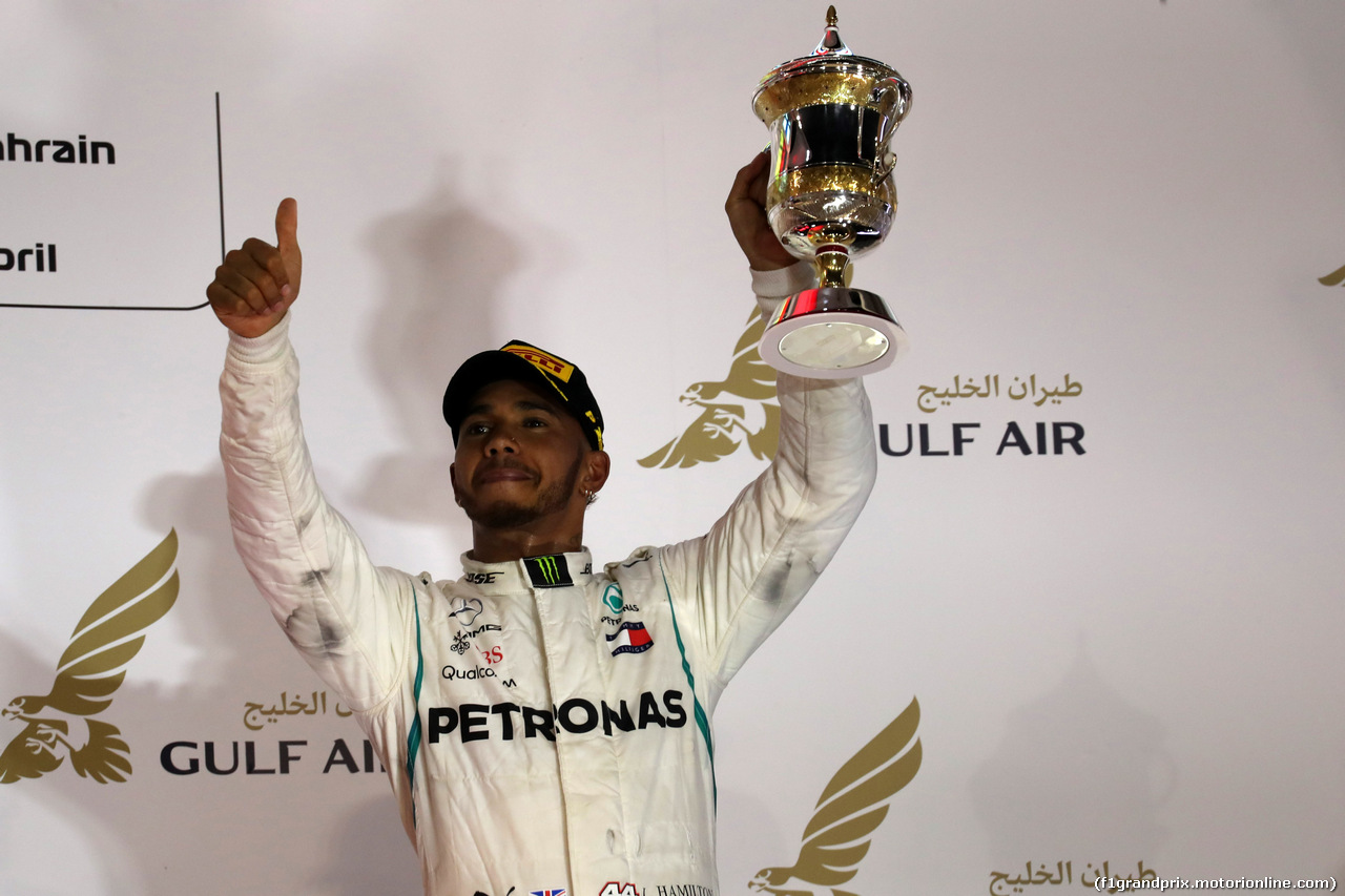 GP BAHRAIN, 08.04.2018 - Gara, 3rd place Lewis Hamilton (GBR) Mercedes AMG F1 W09
