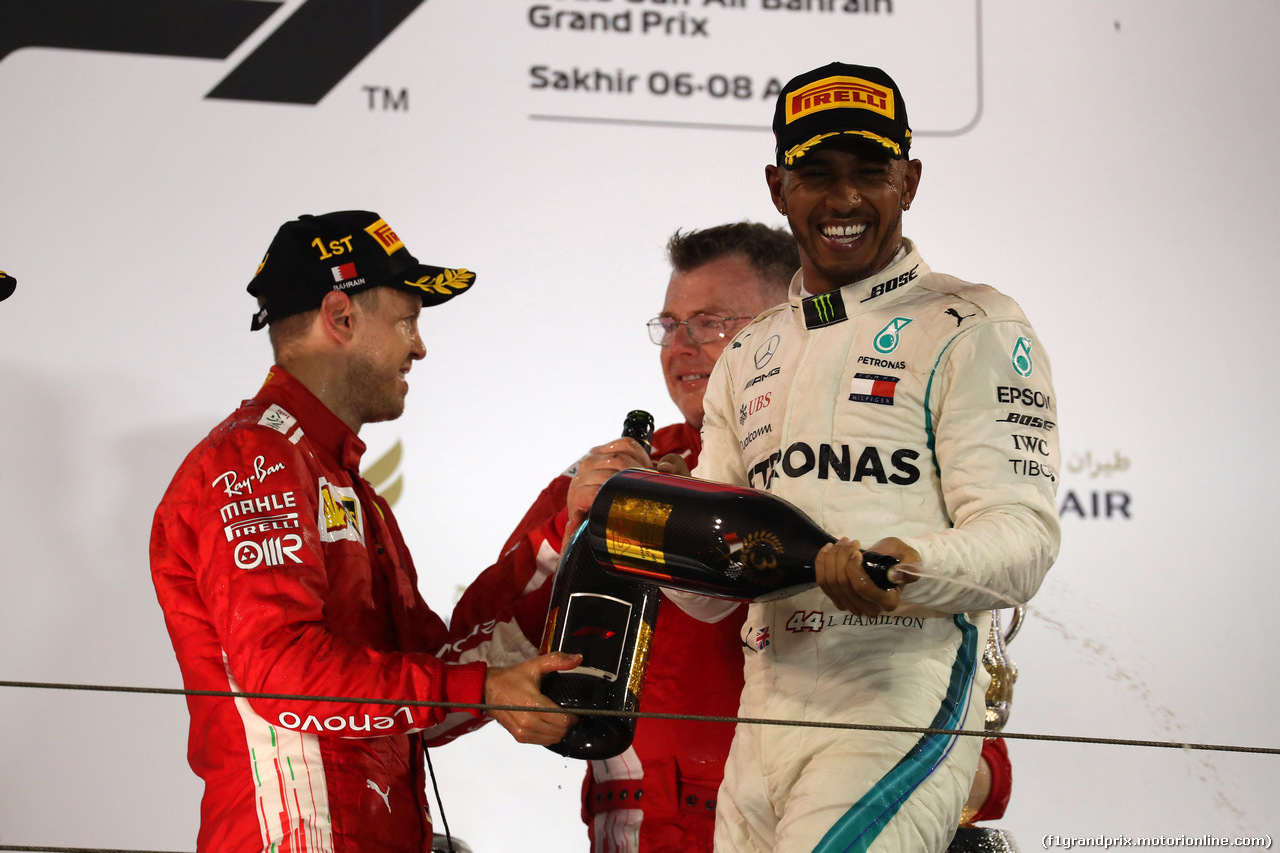 GP BAHRAIN, 08.04.2018 - Gara, 3rd place Lewis Hamilton (GBR) Mercedes AMG F1 W09