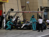 GP BAHRAIN, 08.04.2018 - Gara, Pit stop, Valtteri Bottas (FIN) Mercedes AMG F1 W09