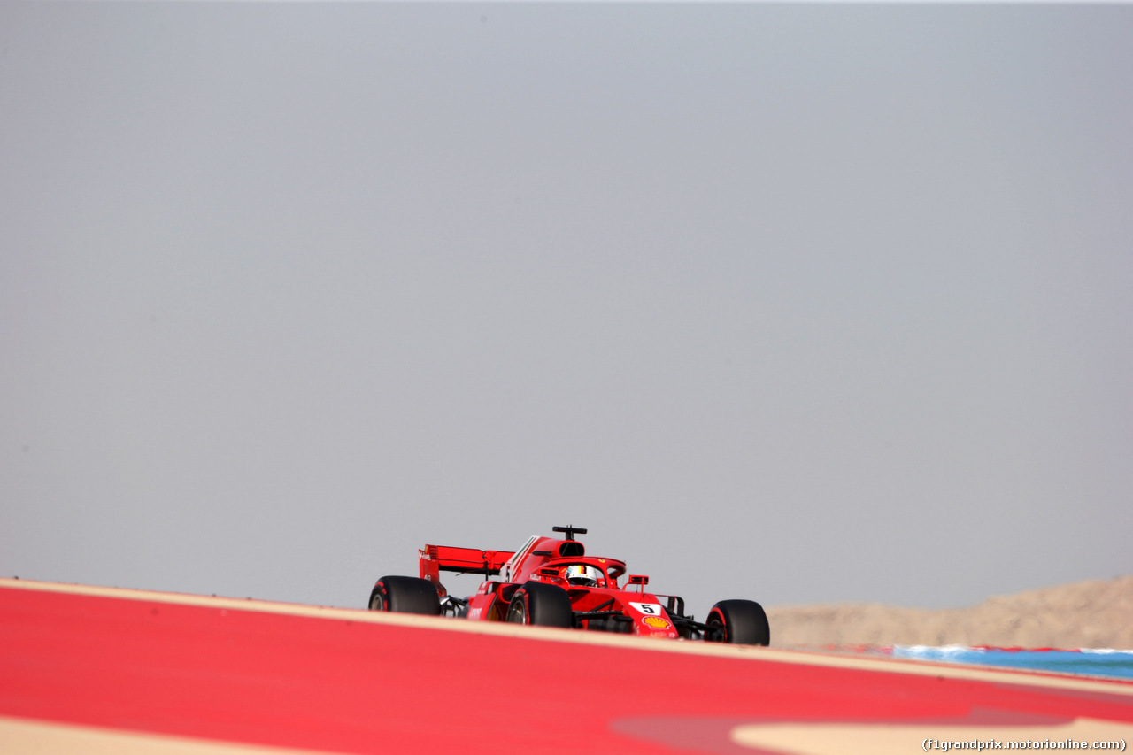 GP BAHRAIN, 07.04.2018 -  Prove Libere 3, Sebastian Vettel (GER) Ferrari SF71H