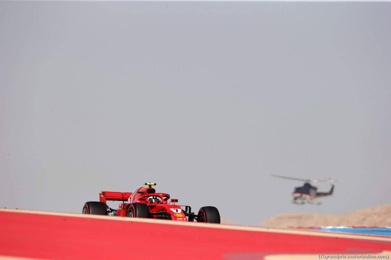 GP BAHRAIN, 07.04.2018 -  Prove Libere 3, Kimi Raikkonen (FIN) Ferrari SF71H