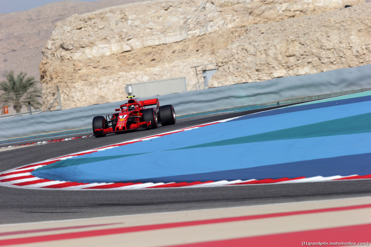 GP BAHRAIN, 07.04.2018 -  Prove Libere 3, Kimi Raikkonen (FIN) Ferrari SF71H