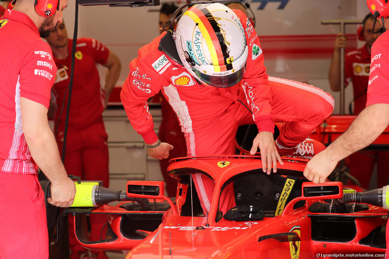 GP BAHRAIN, 07.04.2018 -  Prove Libere 3, Sebastian Vettel (GER) Ferrari SF71H