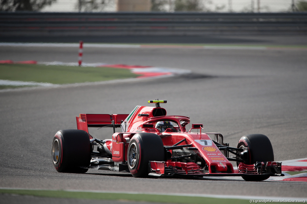 GP BAHRAIN, 07.04.2018 -  Prove Libere 3, Kimi Raikkonen (FIN) Ferrari SF71H