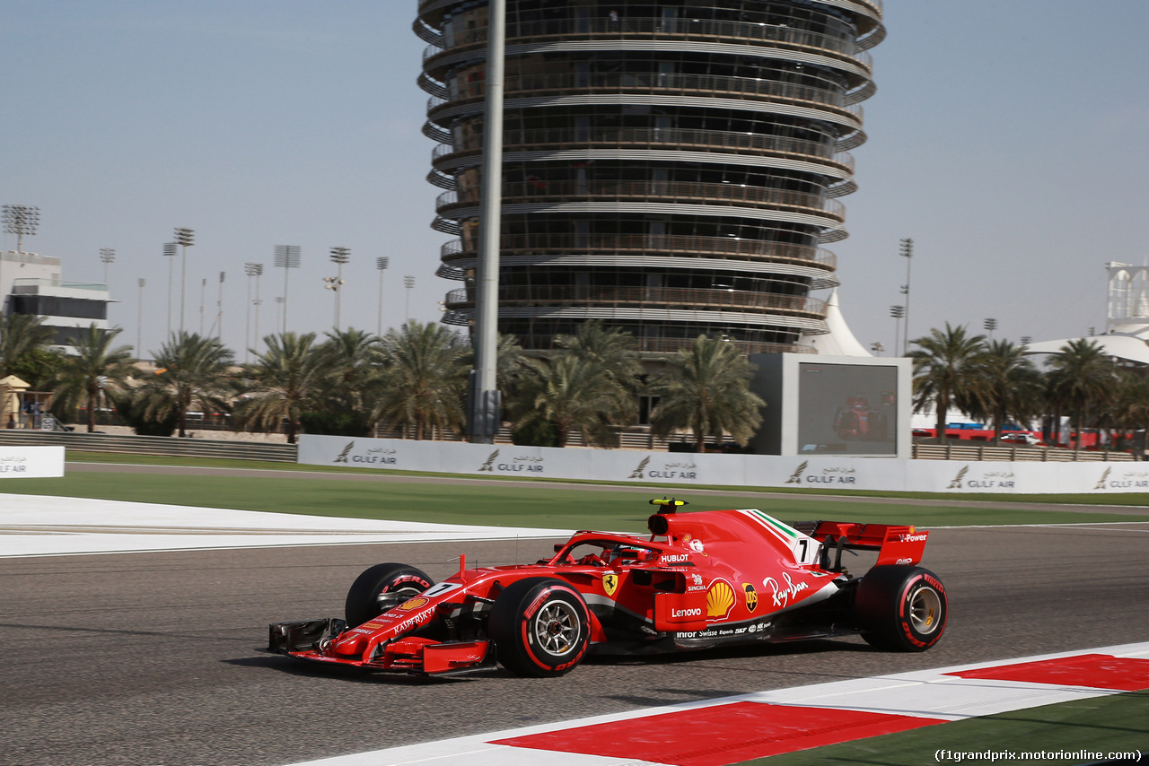 GP BAHRAIN, 07.04.2018 -  Prove Libere 3, Kimi Raikkonen (FIN) Ferrari SF71H