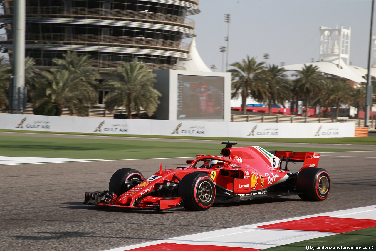 GP BAHRAIN, 07.04.2018 -  Prove Libere 3, Sebastian Vettel (GER) Ferrari SF71H