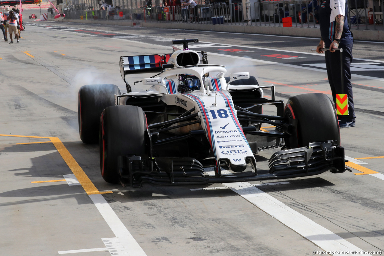 GP BAHRAIN, 07.04.2018 -  Prove Libere 3, Lance Stroll (CDN) Williams FW41