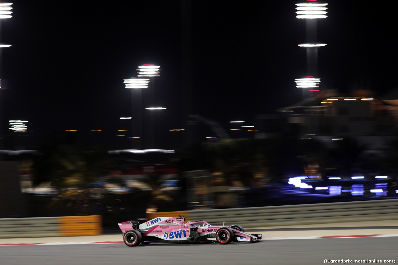 GP BAHRAIN, 07.04.2018 -  Qualifiche, Sergio Perez (MEX) Sahara Force India F1 VJM011