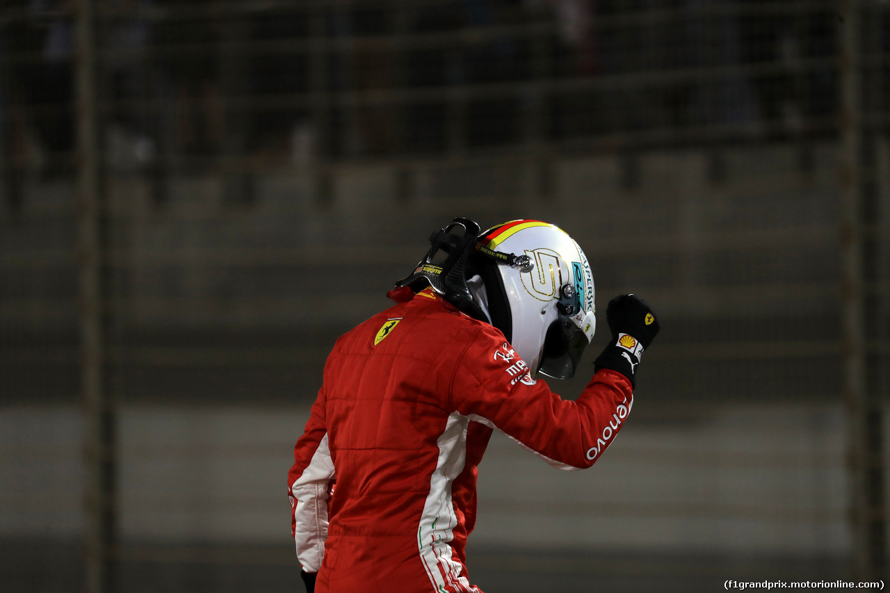 GP BAHRAIN, 07.04.2018 -  Qualifiche, Sebastian Vettel (GER) Ferrari SF71H pole position