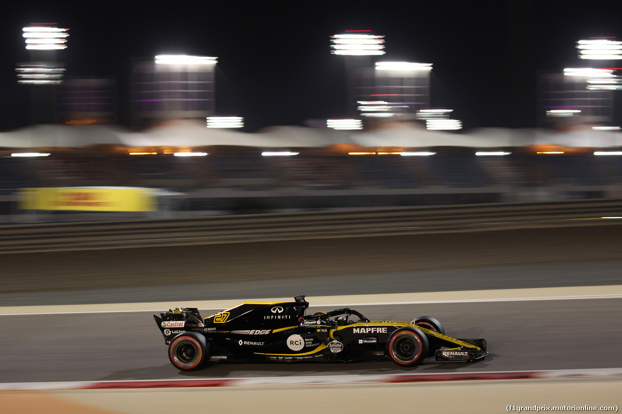 GP BAHRAIN, 07.04.2018 -  Qualifiche, Nico Hulkenberg (GER) Renault Sport F1 Team RS18