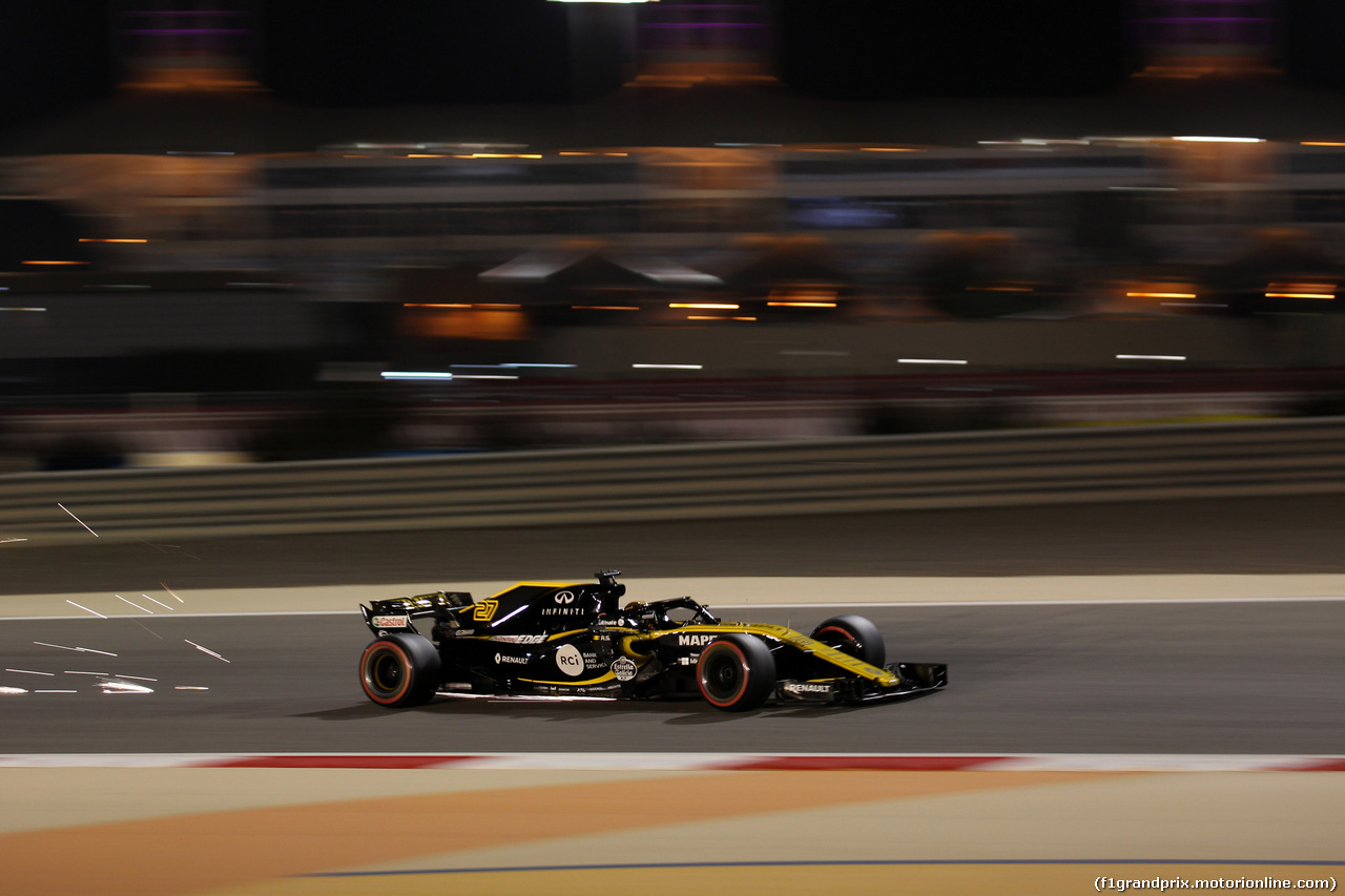 GP BAHRAIN, 07.04.2018 -  Qualifiche, Nico Hulkenberg (GER) Renault Sport F1 Team RS18