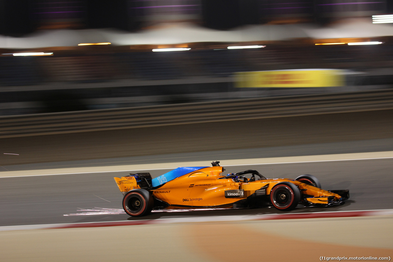 GP BAHRAIN, 07.04.2018 -  Qualifiche, Fernando Alonso (ESP) McLaren MCL33