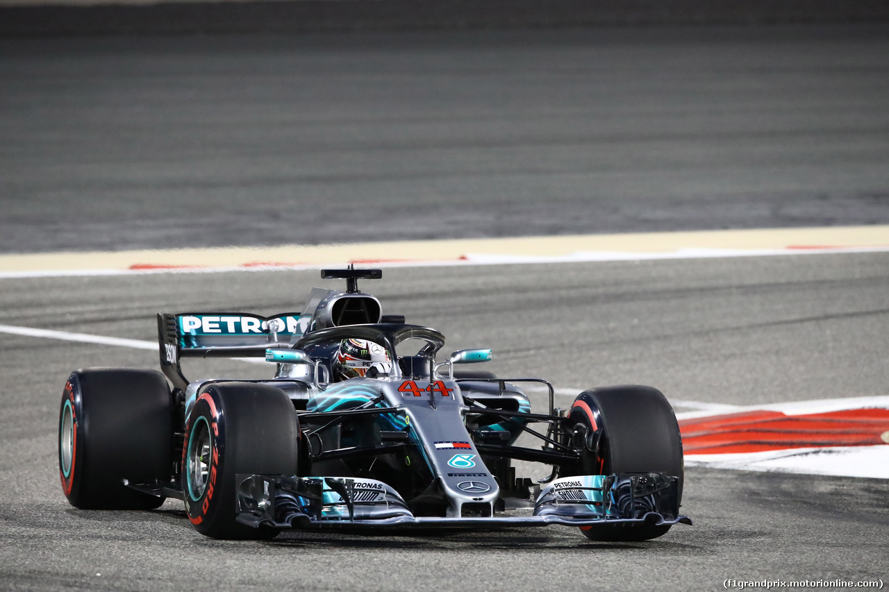 GP BAHRAIN, 07.04.2018 -  Qualifiche, Lewis Hamilton (GBR) Mercedes AMG F1 W09