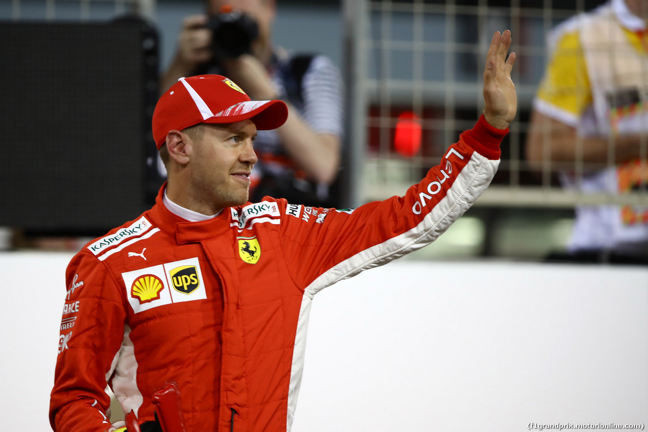 GP BAHRAIN, 07.04.2018 -  Qualifiche, Sebastian Vettel (GER) Ferrari SF71H pole position