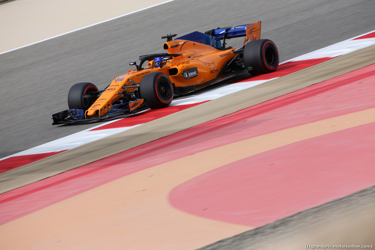 GP BAHRAIN, 06.04.2018 - Prove Libere 1, Fernando Alonso (ESP) McLaren MCL33