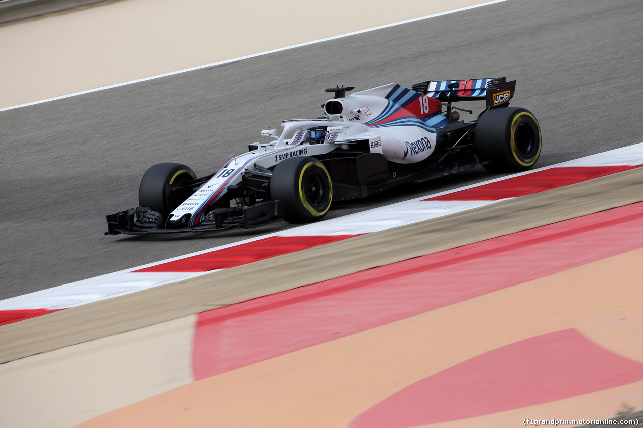 GP BAHRAIN, 06.04.2018 - Prove Libere 1, Lance Stroll (CDN) Williams FW41