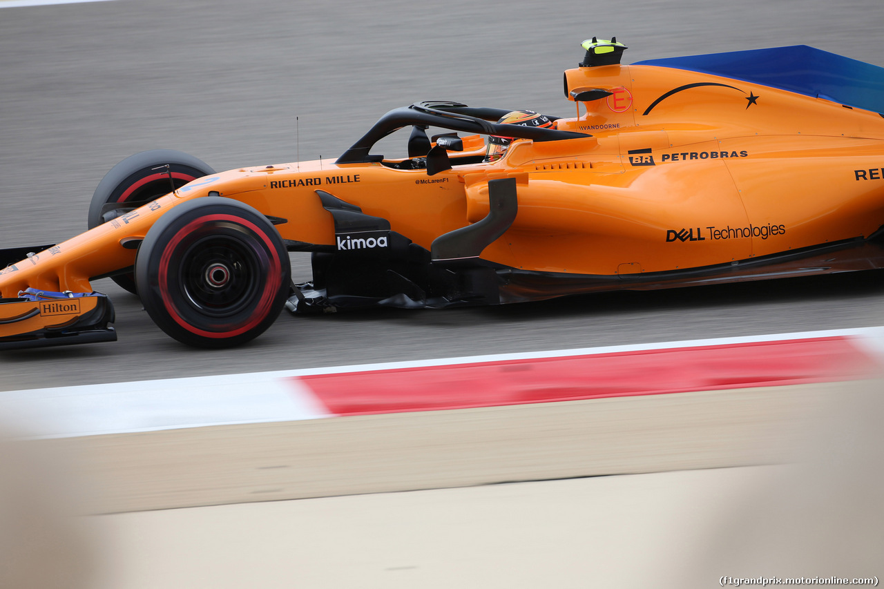 GP BAHRAIN, 06.04.2018 - Prove Libere 1, Stoffel Vandoorne (BEL) McLaren MCL33