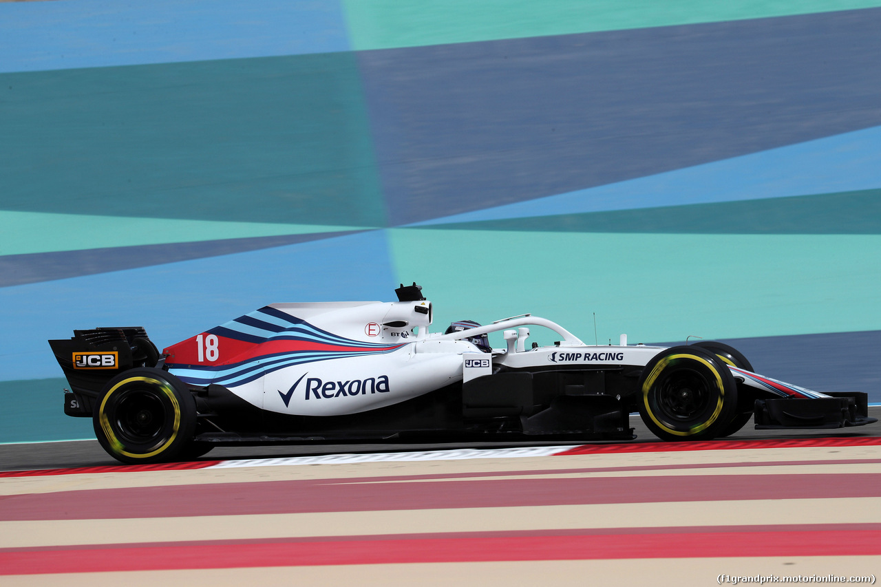 GP BAHRAIN, 06.04.2018 - Prove Libere 1, Lance Stroll (CDN) Williams FW41