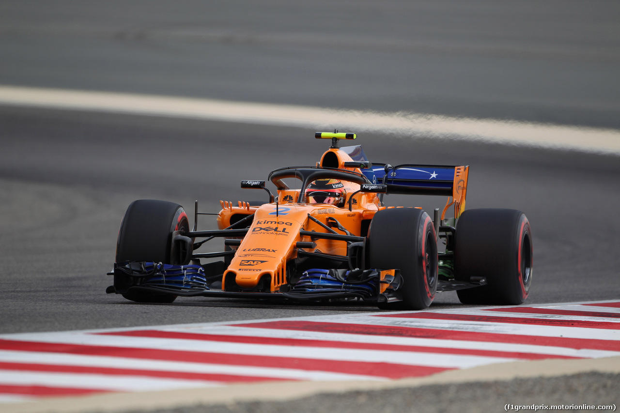 GP BAHRAIN, 06.04.2018 - Prove Libere 1, Stoffel Vandoorne (BEL) McLaren MCL33