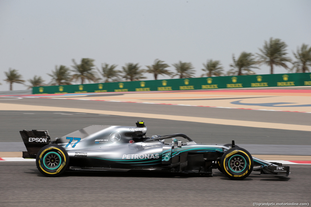 GP BAHRAIN, 06.04.2018 - Prove Libere 1, Valtteri Bottas (FIN) Mercedes AMG F1 W09