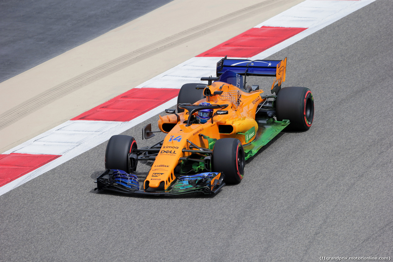 GP BAHRAIN, 06.04.2018 - Prove Libere 1, Fernando Alonso (ESP) McLaren MCL33