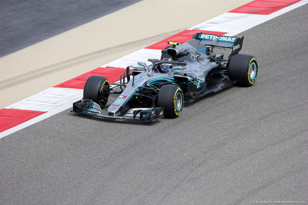 GP BAHRAIN, 06.04.2018 - Prove Libere 1, Valtteri Bottas (FIN) Mercedes AMG F1 W09