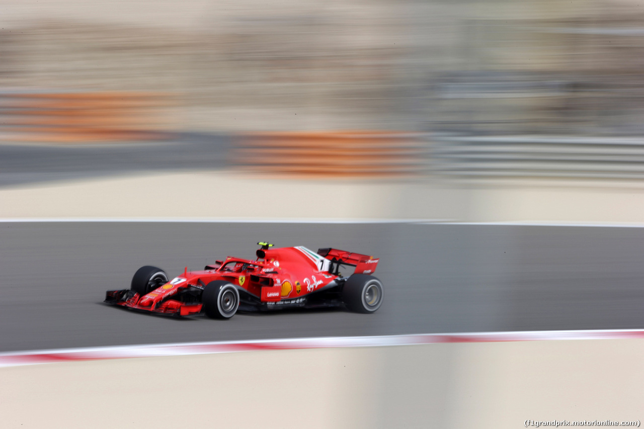 GP BAHRAIN, 06.04.2018 - Prove Libere 1, Kimi Raikkonen (FIN) Ferrari SF71H