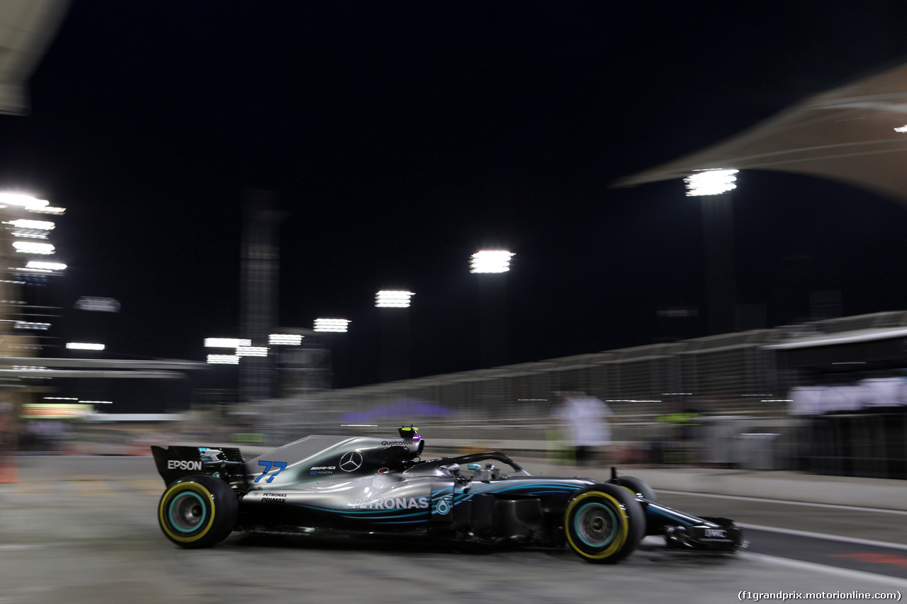 GP BAHRAIN, 06.04.2018 - Prove Libere 2, Valtteri Bottas (FIN) Mercedes AMG F1 W09